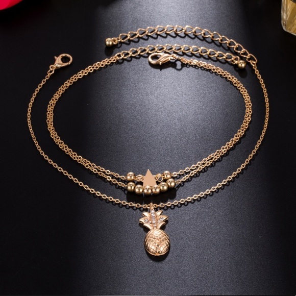 Pineapple Anklet Bracelets set - Picture 3 of 5